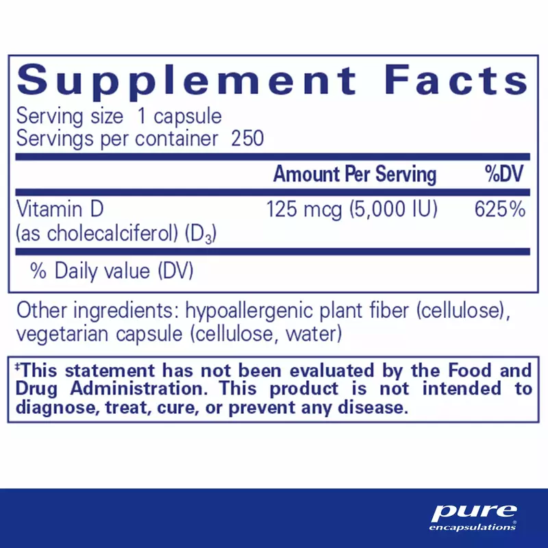 Vitamin D3 125 mcg (5,000 IU)